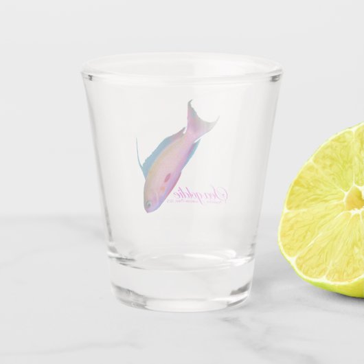海のゴルディのための美しい夏の色 ショットグラス (裏面)