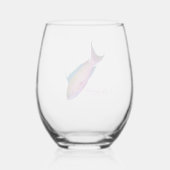 海のゴルディのための美しい夏の色 ステムなしワイングラス (裏面)