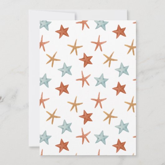 海のサメの誕生日パーティーの下で5にダイビング 招待状 (裏面)