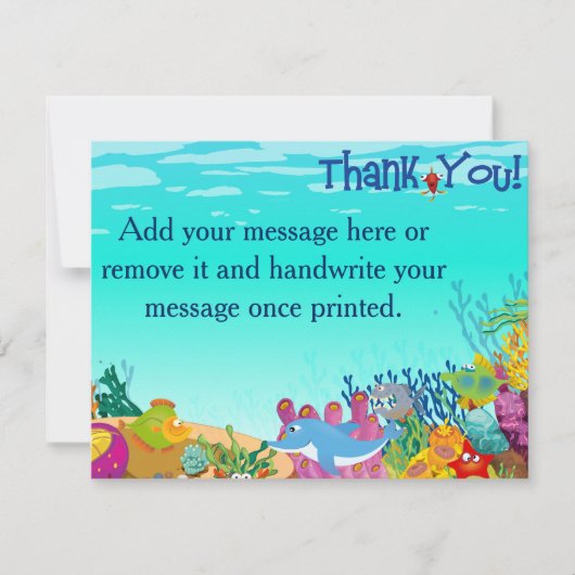 海のサンキューカードの下 サンキューカード (正面)