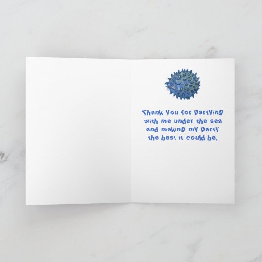 海のサンキューカードの下 サンキューカード (内部)