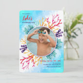 海のサンゴの写真 招待状 (スタンド正面)