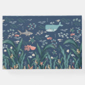 海のサンゴの赤ちゃんシャワーの下の少女 ゲストブック (裏面)