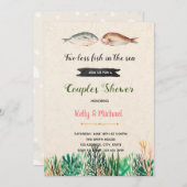 海のシャワーにお魚2匹減るという予告 招待状 (正面/裏面)