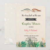 海のシャワーにお魚2匹減る 招待状 (正面/裏面)