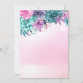 海のシャワーの下のエスニックヴィンテージ人魚ベビー 招待状 (裏面)