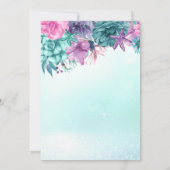 海のシャワーの下のエスニックヴィンテージ人魚ベビー 招待状 (裏面)