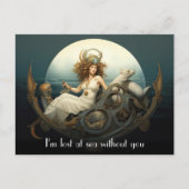 海のシュルレアル絵画の ポストカード (正面)