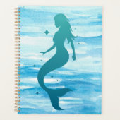 海のシルエットで人魚を描いたプランナー プランナー手帳 (正面)