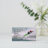 海のジェット機のスキーライダー 名刺 (スタンド正面)