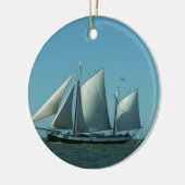 海のスクーナー船 セラミックオーナメント (左)