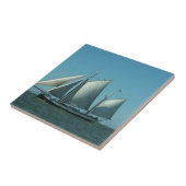 海のスクーナー船 タイル (側面)