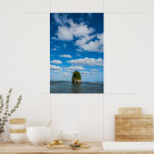 海のスタックに囲まれた海 ポスター (キッチン)