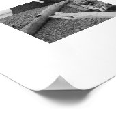 海のスタック白黒の写真 ポスター (角)