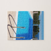 海のステップの青いプール ジグソーパズル (横)