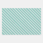 海のストライプ泡の緑の夏 ラッピングペーパーシート (正面2)