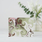 海のスポンジ シェル 海泡緑 ピンク 白 ボール ポストカード (スタンド正面)