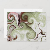 海のスポンジ シェル 海泡緑 ピンク 白 ボール ポストカード (正面/裏面)