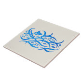 海のセラミックタイルのハワイの岩石彫刻のカヌー タイル (側面)