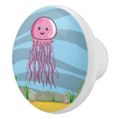 海のゼリー魚のセラミックノブの下で セラミックノブ (右)