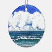 海のソナタの海のビーチの夏期の芸術 セラミックオーナメント (左)