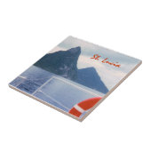 海のタイルからのセントルシアのPitons タイル (側面)