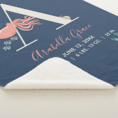 海のタコのアルファベット文字の下にベビー統計 シェルパブランケット (3/4)