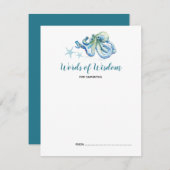 海のタコの下で赤ちゃんシャワーアドバイスカード (正面/裏面)