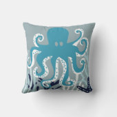 海のタコの下 クッション (裏面)