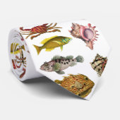 海のタコの下、貝、魚、カニ ネクタイ (ロール)