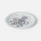 海のタコの紙皿の下 ペーパープレート (アングル)