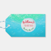 海のタコの誕生日パーティーの下で ギフトタグ (裏面横)