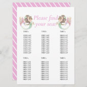 海のテーブルの下にマーメイドの赤ちゃんシャワー 招待状 (正面/裏面)