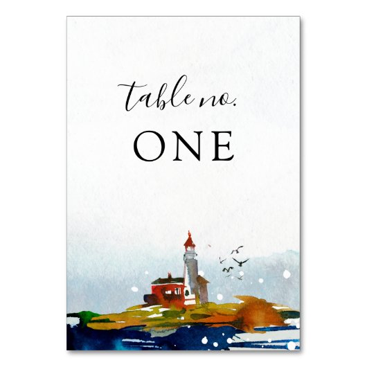 海のテーブルカ結婚ードで テーブルナンバー (正面)