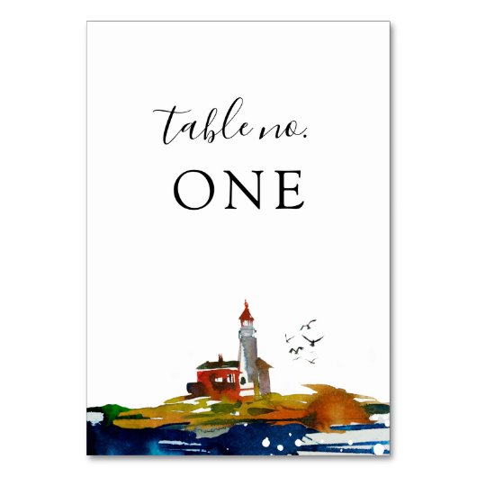 海のテーブルカ結婚ードで テーブルナンバー (正面)