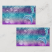 海のテーブル席の下で魅惑された人魚の尾 プレイスカード (正面/裏面)