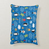 海のテーマのパターン アクセントクッション (裏面(縦))
