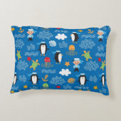 海のテーマのパターン アクセントクッション (裏面)