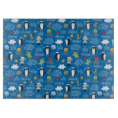 海のテーマのパターン カッティングボード (正面)