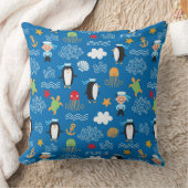 海のテーマのパターン クッション (ブランケット)