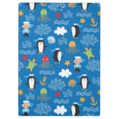 海のテーマのパターン クリップボード (裏面)