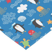 海のテーマのパターン ショートテーブルランナー (コーナー)