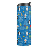 海のテーマのパターン タンブラー (回転左)