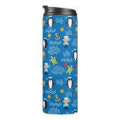 海のテーマのパターン タンブラー (回転右)