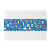 海のテーマのパターン 招待状ベリーバンド (裏面例)