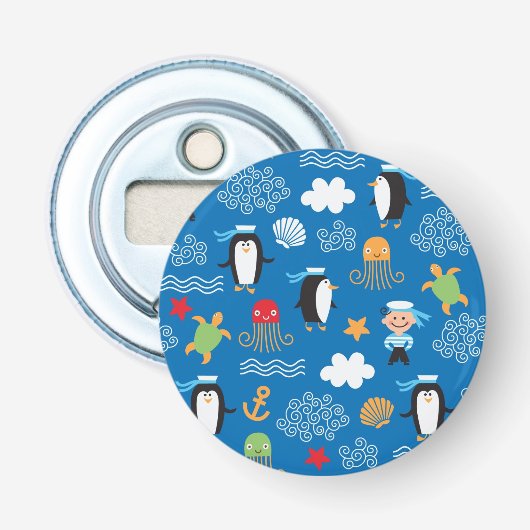 海のテーマのパターン 栓抜き (正面)