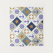 海のテーマパターン2 タペストリー (正面)