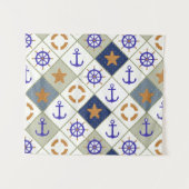 海のテーマパターン2 タペストリー (正面(横))