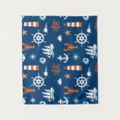 海のテーマパターン タペストリー (正面)