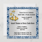 海のテーマパーティーの下で 招待状 (裏面)